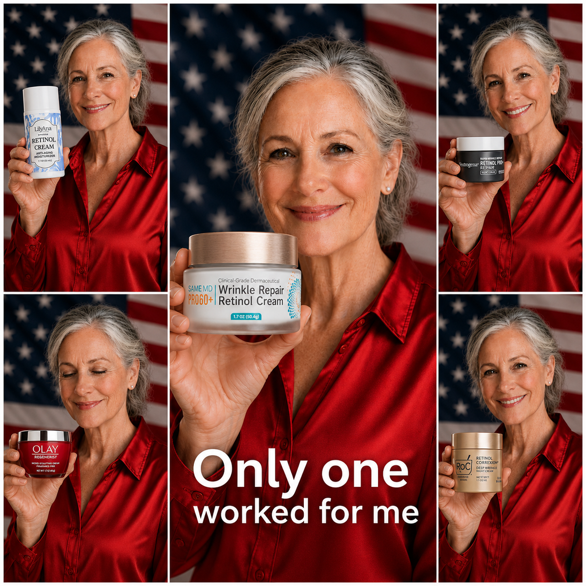 Olay Regenerist & Roc Retinol Anti Wrinkle Skin Care Alternative—Best Facial Products For Aging Skin & Facial Wrinkle Repair—Pro60+ Wrinkle Repair Retinol Cream