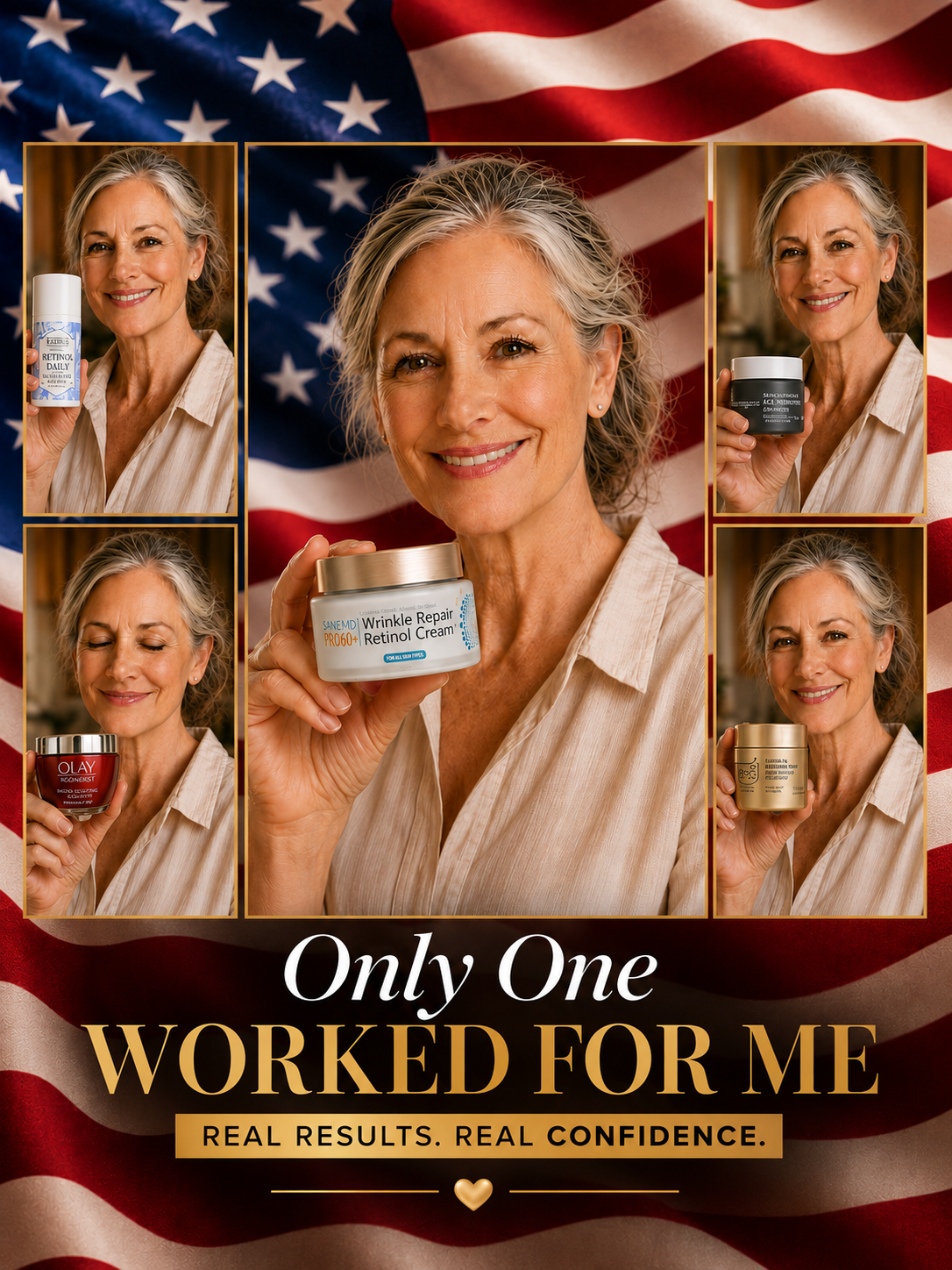 Olay Regenerist & Roc Retinol Anti Wrinkle Skin Care Alternative—Best Facial Products For Aging Skin & Facial Wrinkle Repair—Pro60+ Wrinkle Repair Retinol Cream